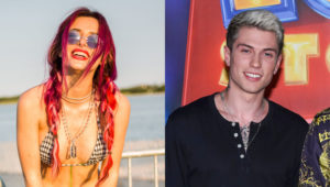 Actress Bella Thorne Kisses New BF Benjamin Mascolo While Sitting In His Lap & Rocking Blue Bikini