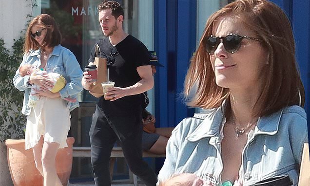 Kate Mara enjoy an outing with husband Jamie Bell and their daughter